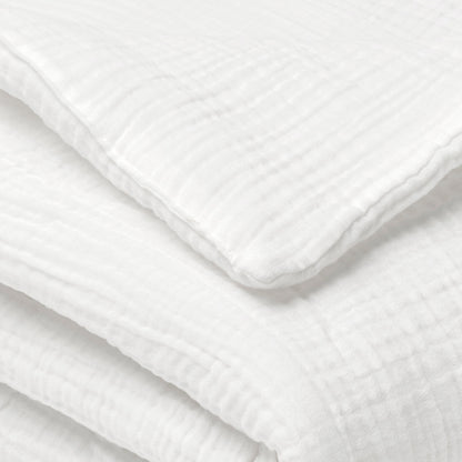 Blanket baby cotton gauze - Uni White 02 - 80 x 120 cm