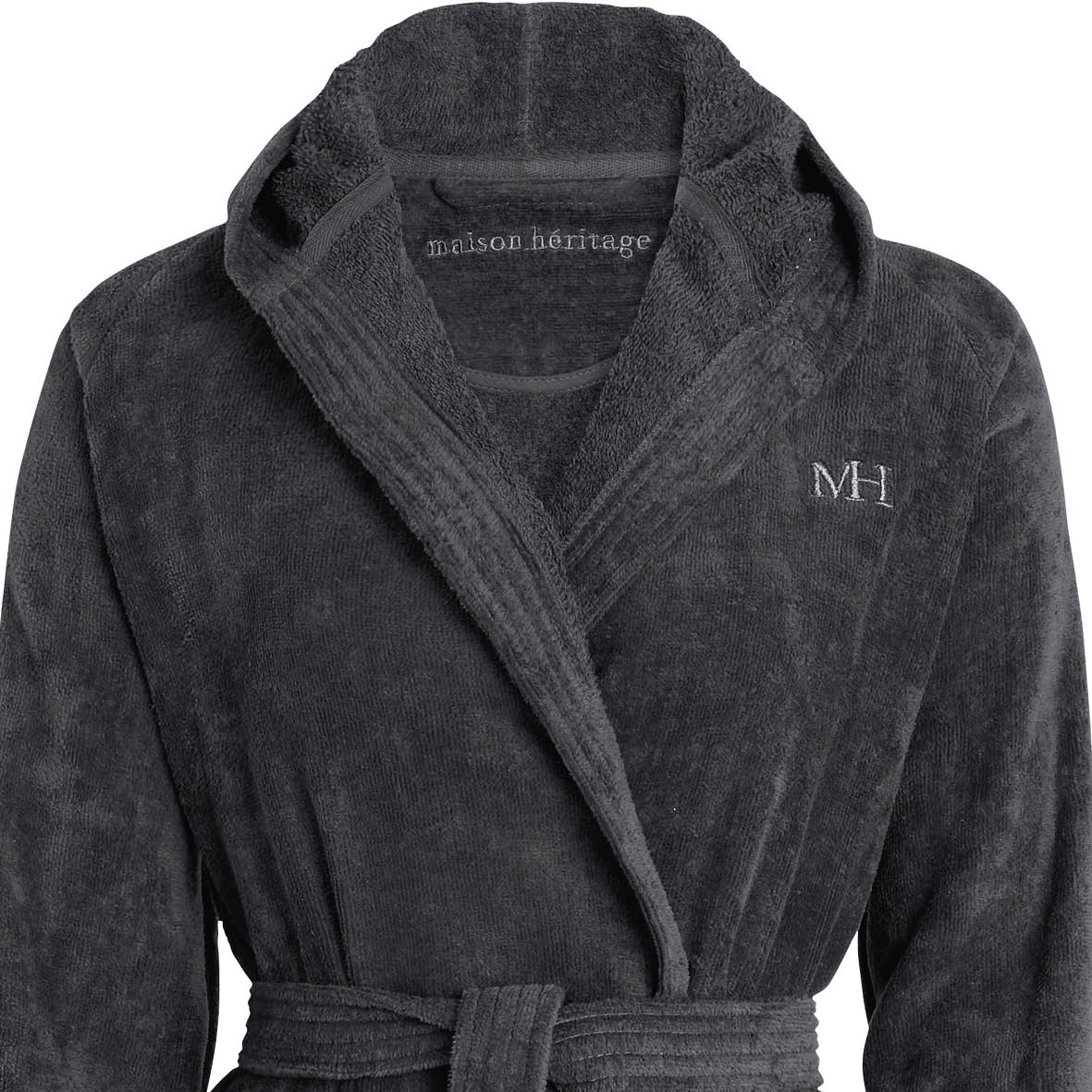 Hooded bathrobe - Dark grey