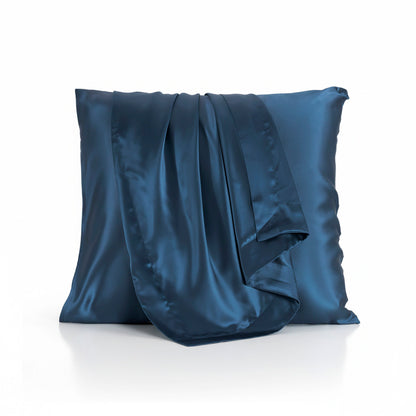 Pillowcase silk - Silence de soie Navy blue 63 x 63 cm