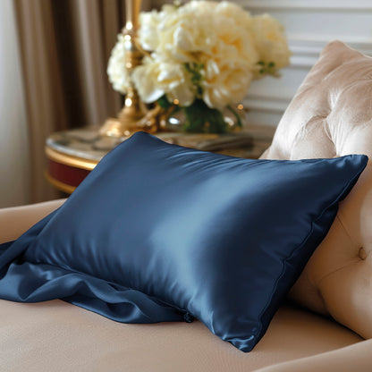 Pillowcase silk - Silence de soie Navy blue
