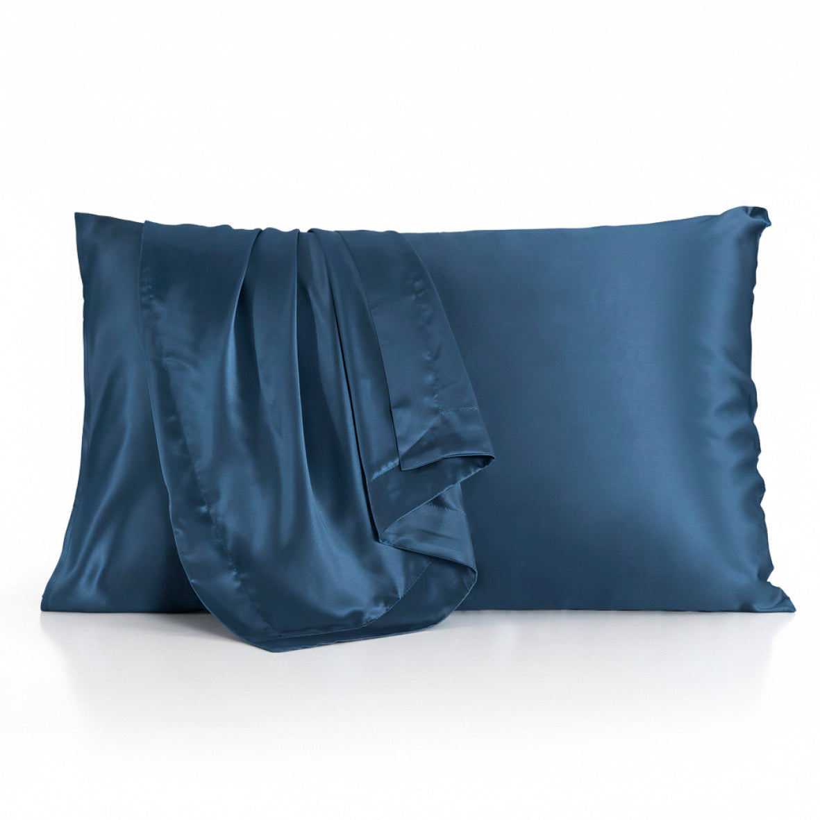 Pillowcase silk - Silence de soie Navy blue 50 x 70 cm