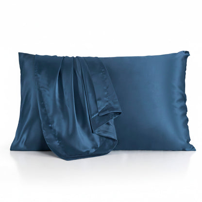 Pillowcase silk - Silence de soie Navy blue 50 x 70 cm