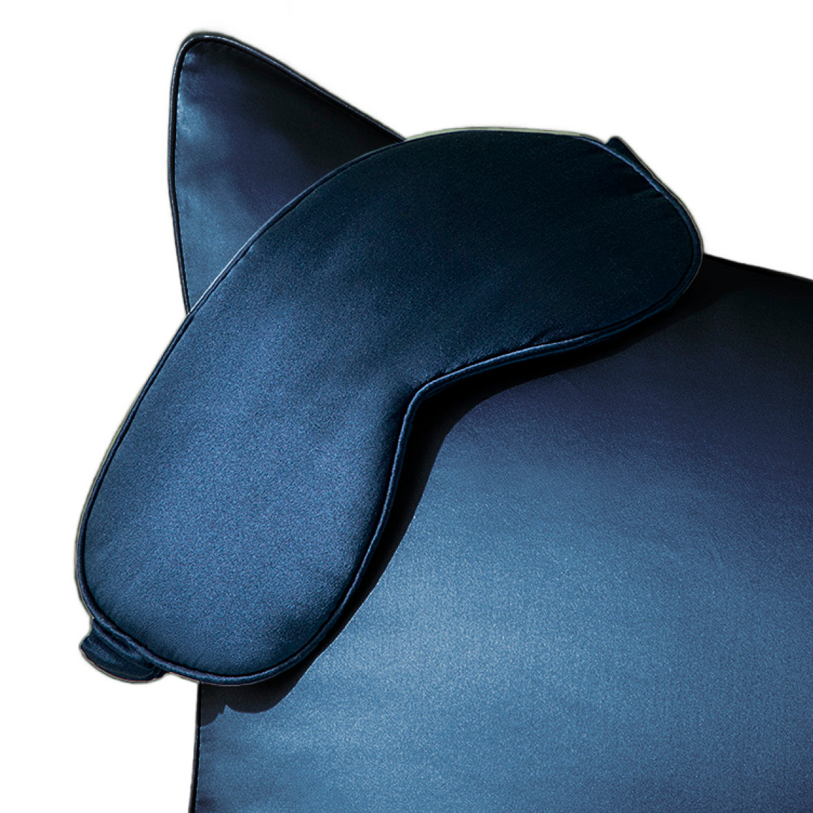 Eyemask silk - Aïleen Navy blue - 8.5 x 20.5 cm