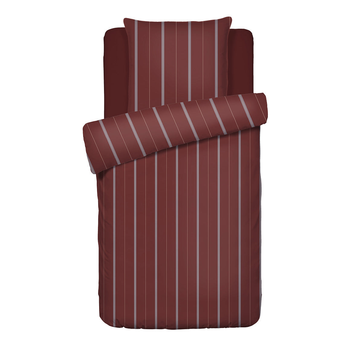 Duvet cover + pillowcase cotton satin - Lioré Burgundy