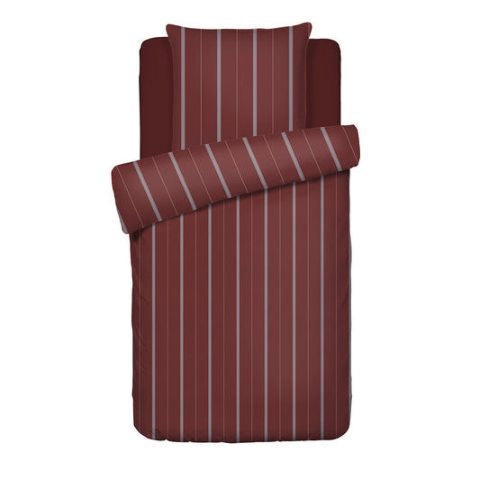 Duvet cover + pillowcase cotton satin - Lioré Burgundy