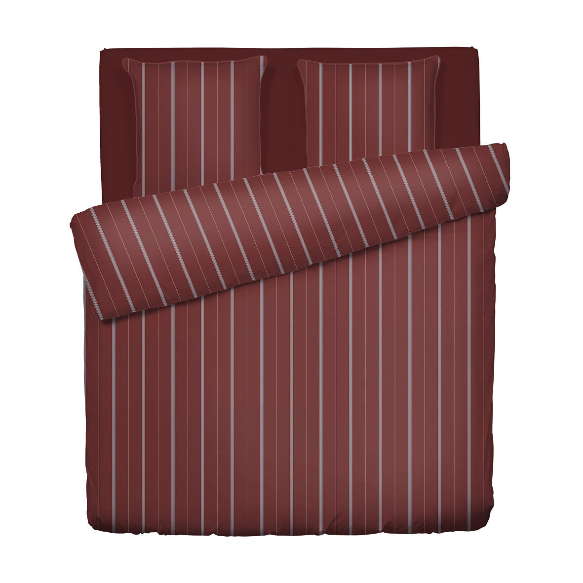 Duvet cover + pillowcase cotton satin - Lioré Burgundy