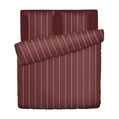 Duvet cover + pillowcase cotton satin - Lioré Burgundy
