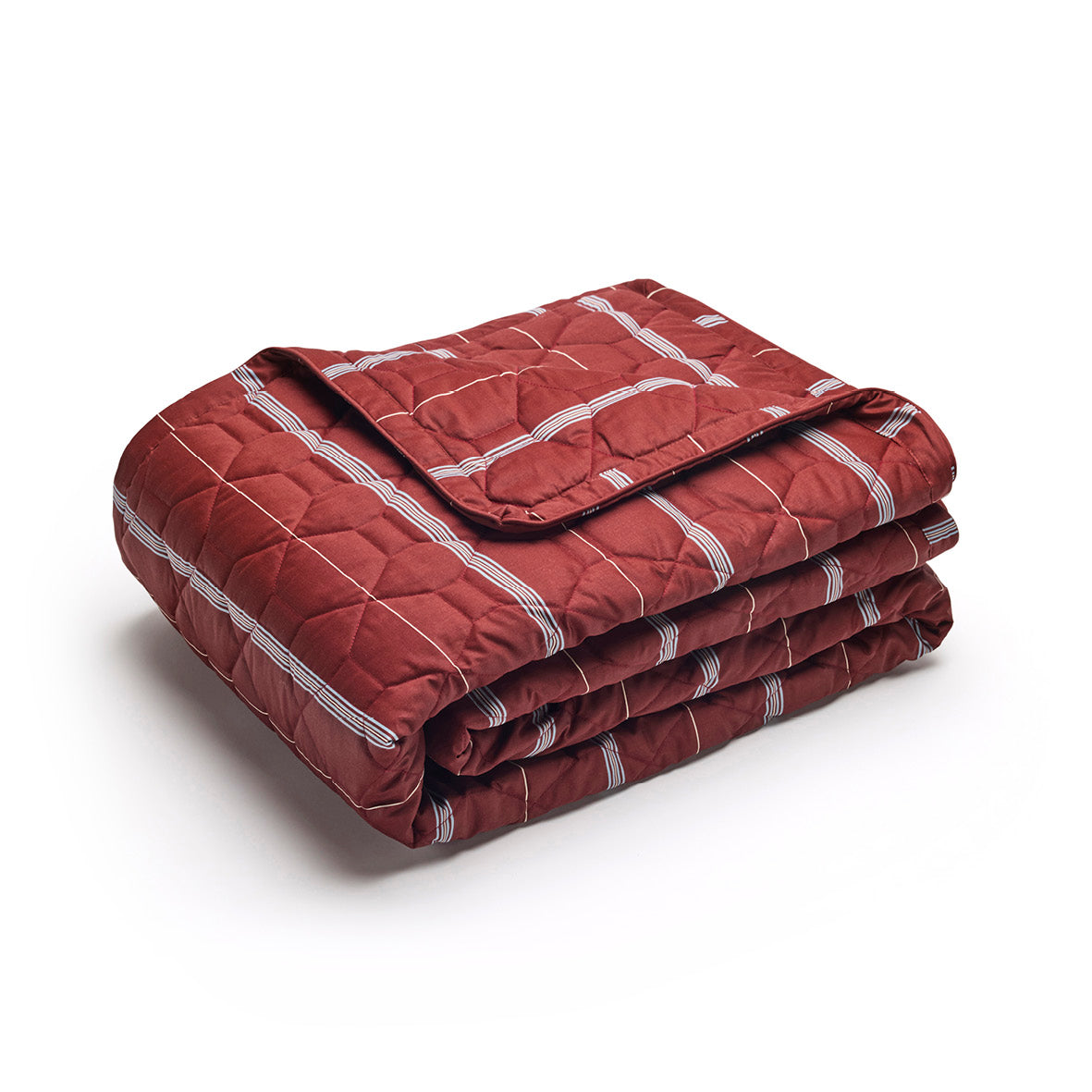 Bedspread cotton satin - Lioré Burgundy - 220 x 250 cm