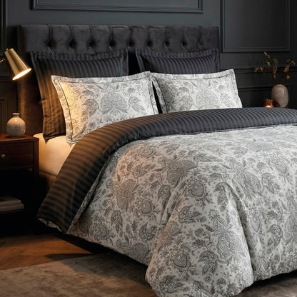 Duvet cover + pillowcase cotton satin - Fleur de prestige Beige