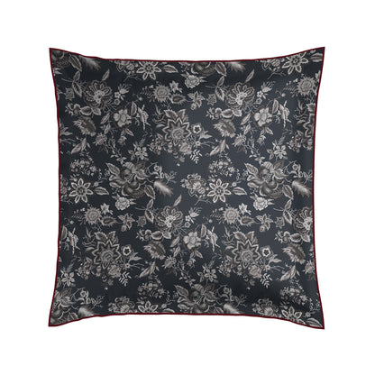 Pillowcase cotton satin - Toile damassée Black 2 x (63 x 63 cm)