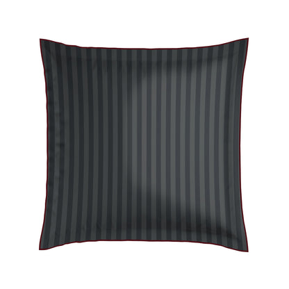 Pillowcase cotton satin - Toile damassée Black