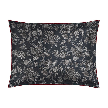 Pillowcase cotton satin - Dobby stripe woven / Toile damassée Black