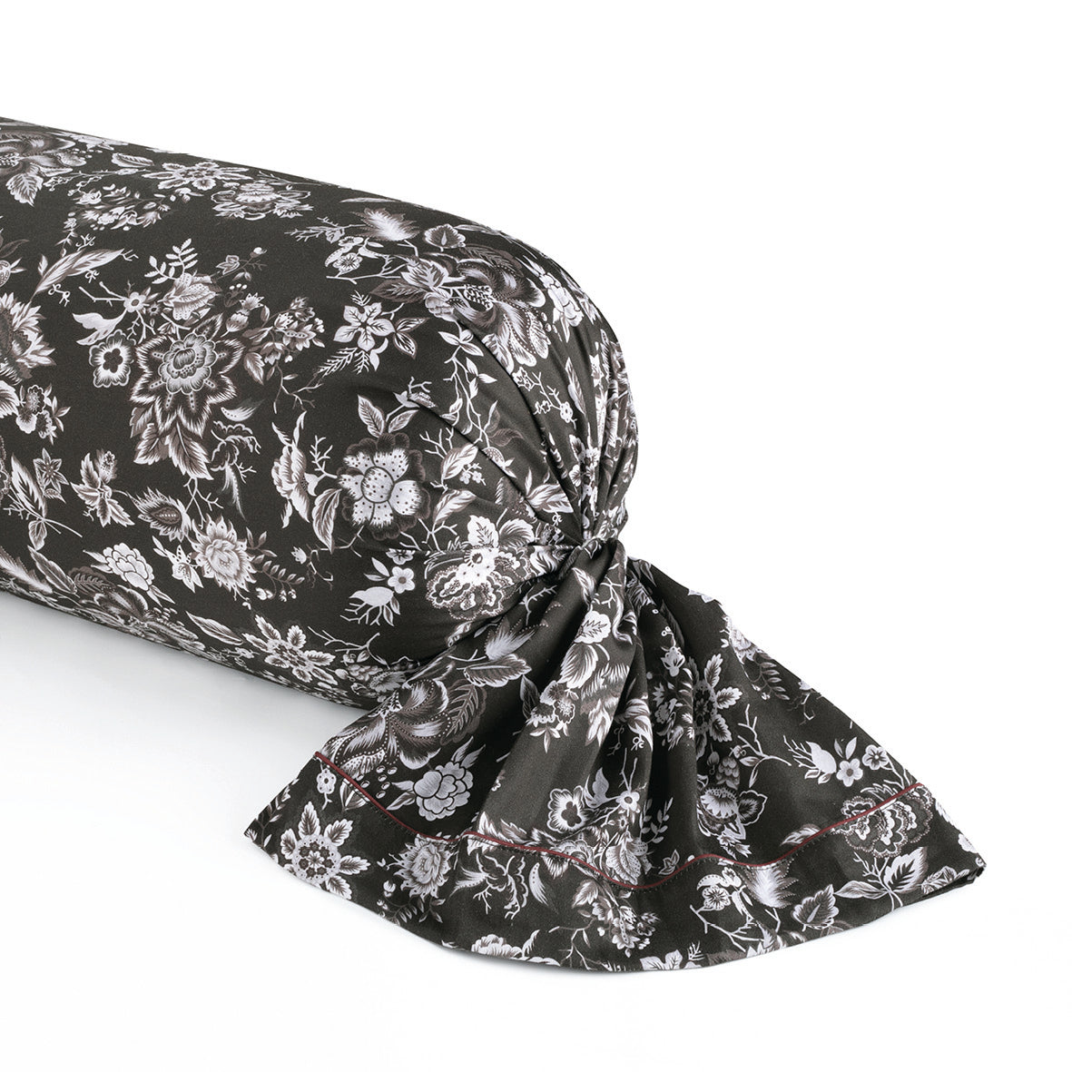 Pillowcase cotton satin - Toile damassée Black 43 x 210 cm