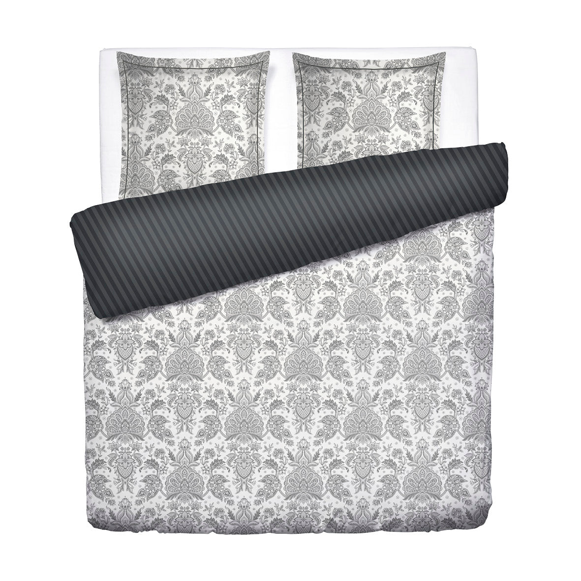 Duvet cover + pillowcase cotton satin - Fleur de prestige Beige