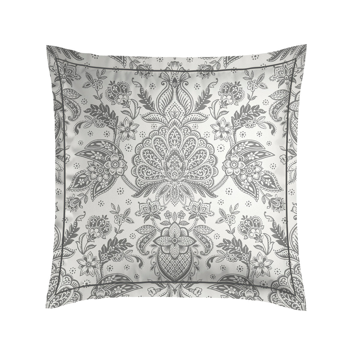 Pillowcase cotton satin - Fleur de prestige Beige 2 x (63 x 63 cm)