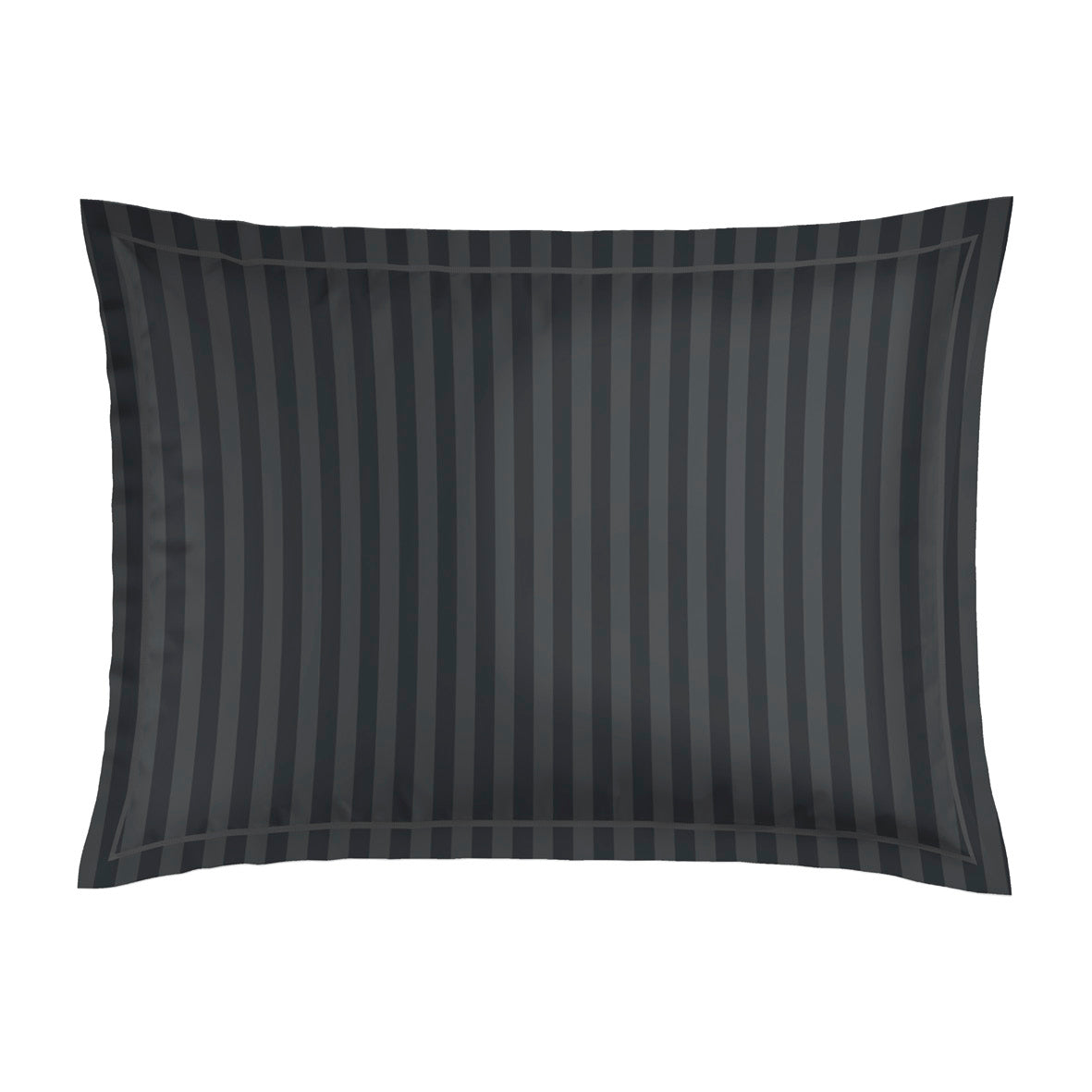 Pillowcase cotton satin - Dobby stripe woven / Fleur de prestige Black