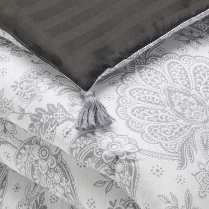 Quilt with tassels cotton satin - Fleur de prestige Beige - 140 x 200 cm