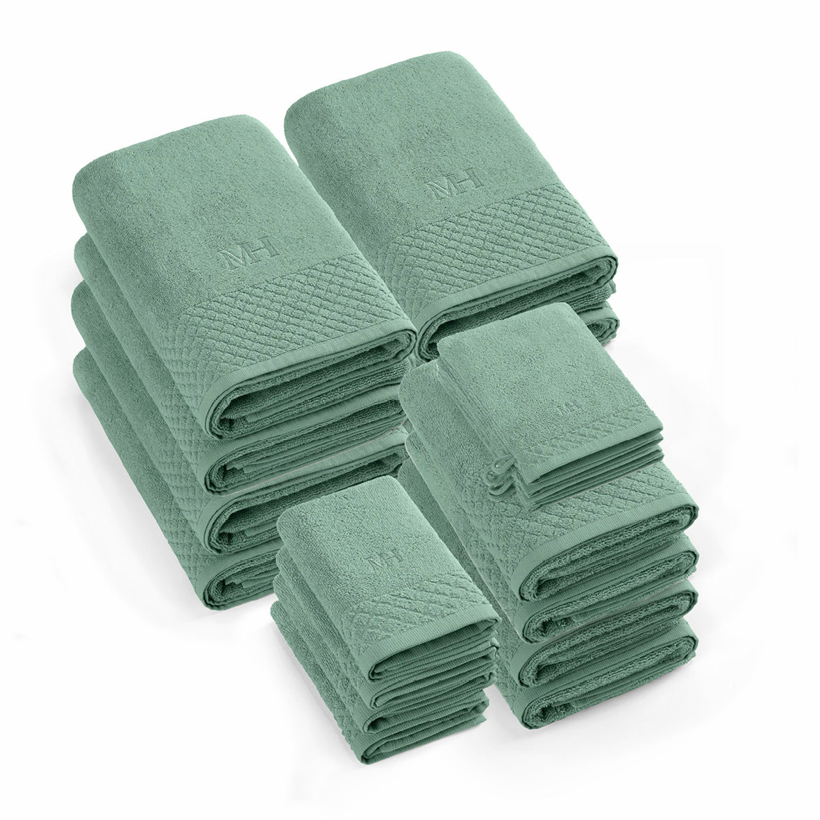 Complete bath linen set combed cotton LT - Eden - 20 pieces