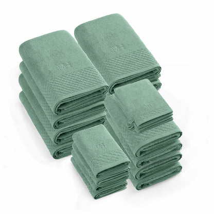 Complete bath linen set combed cotton LT - Eden - 20 pieces