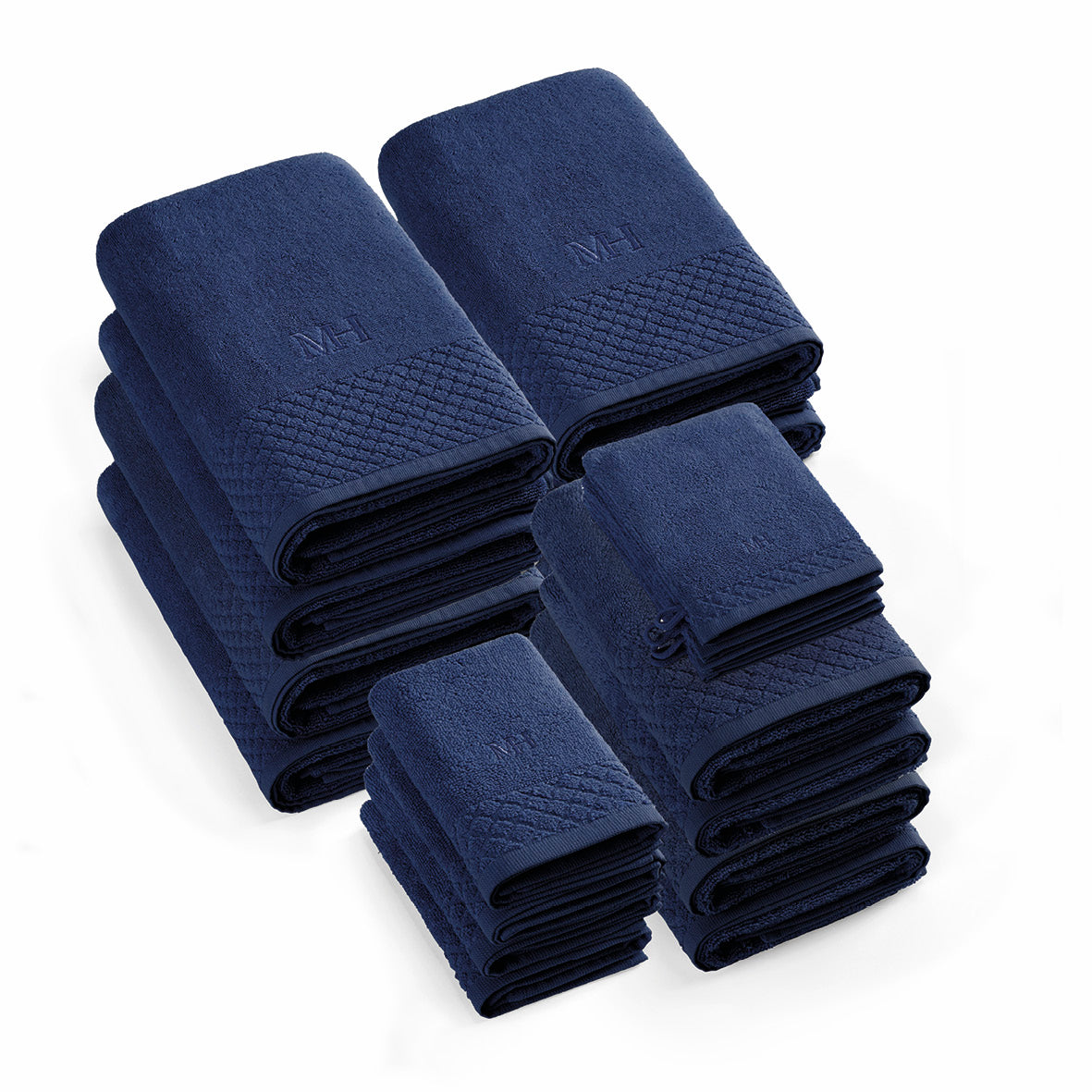Complete bath linen set combed cotton LT - Eden - 20 pieces