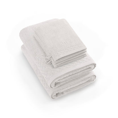 Complete bath linen set combed cotton LT - Eden - 6 pieces White