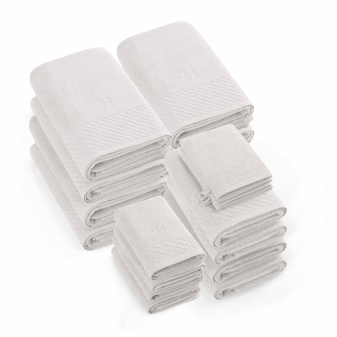 Complete bath linen set combed cotton LT - Eden - 20 pieces