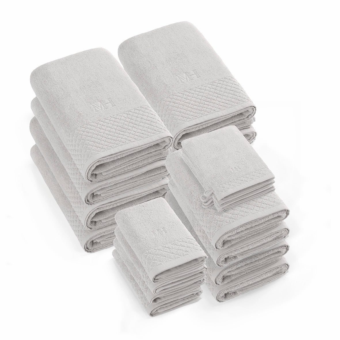 Complete bath linen set combed cotton LT - Eden - 20 pieces