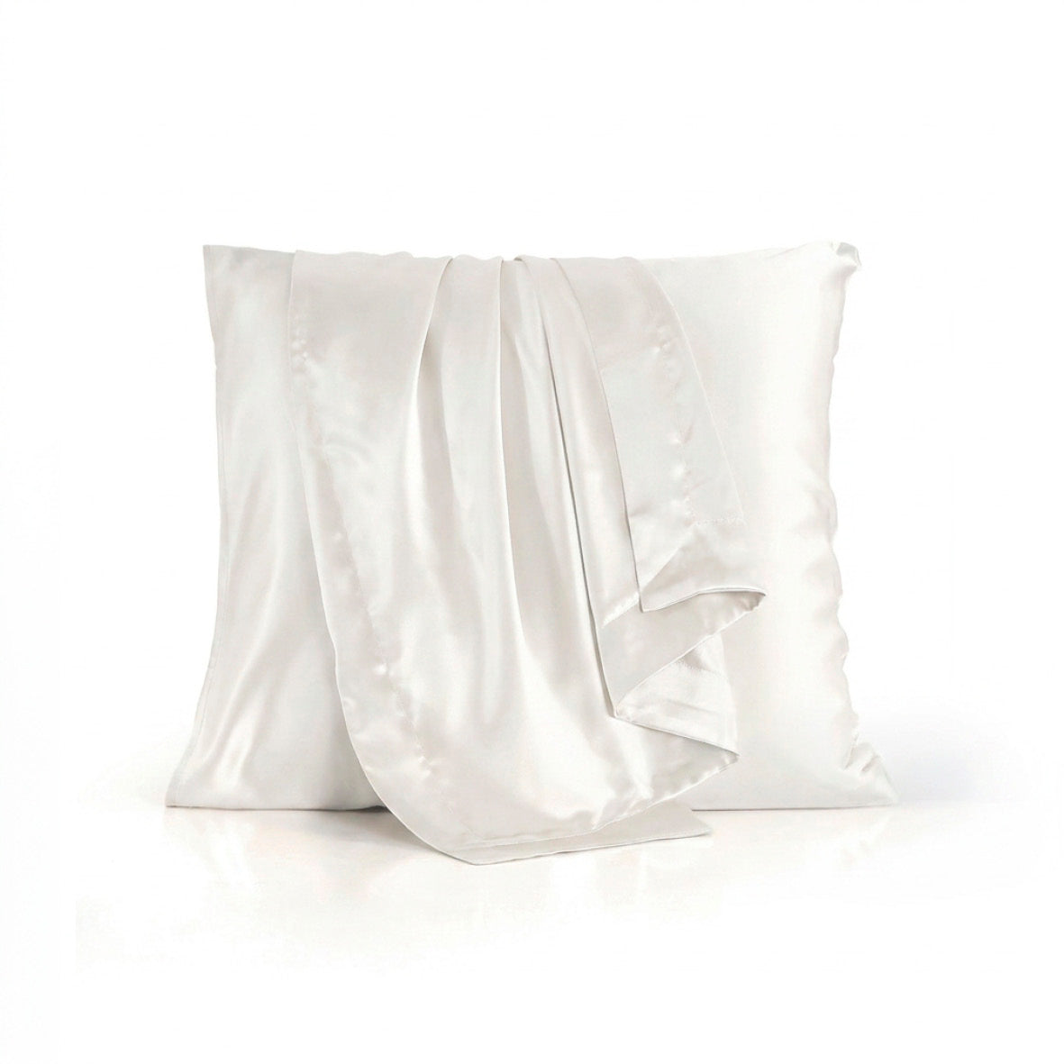 Pillowcase silk - Silence de soie White 63 x 63 cm
