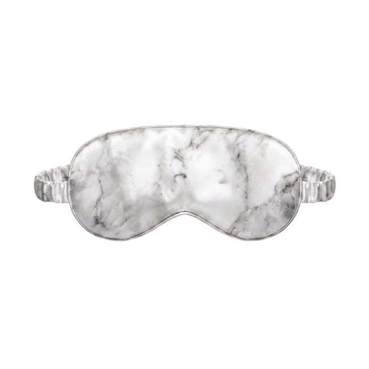 Eyemask silk - Aïleen Grey marble - 8.5 x 20.5 cm