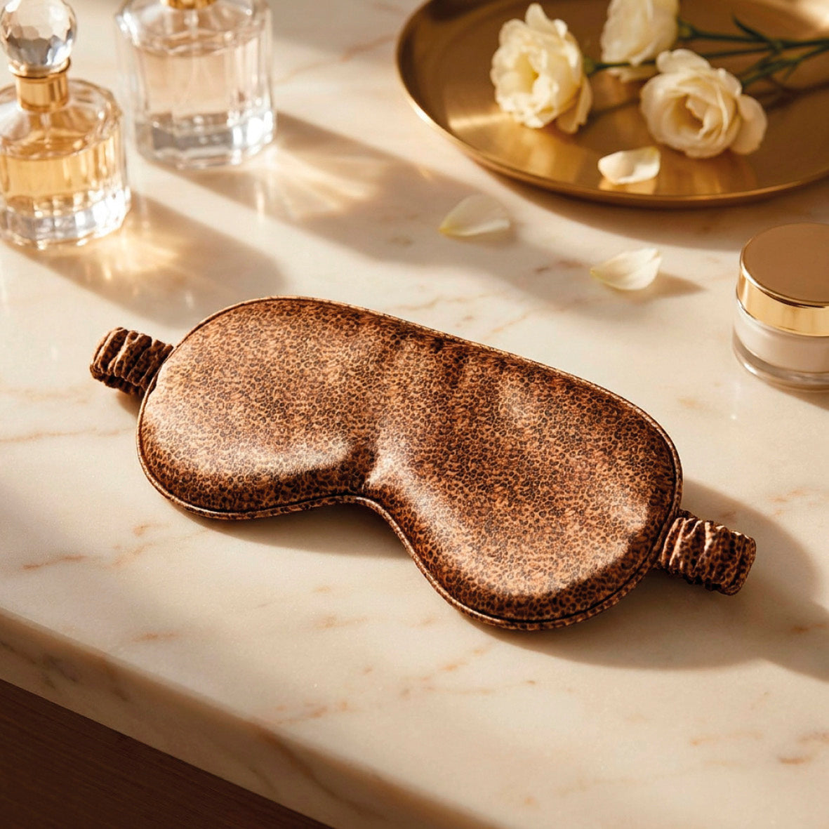 Eyemask silk - Aïleen Leopard - 8.5 x 20.5 cm
