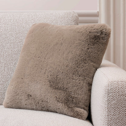 Housse de coussin imitation fourrure  Beige - 40 x 40 cm