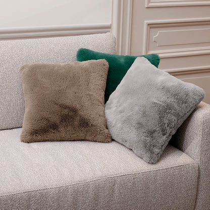 Housse de coussin imitation fourrure  Beige - 40 x 40 cm