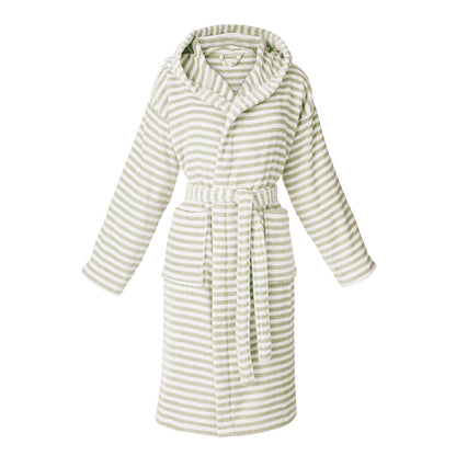 Hooded bathrobe - Baléares Green
