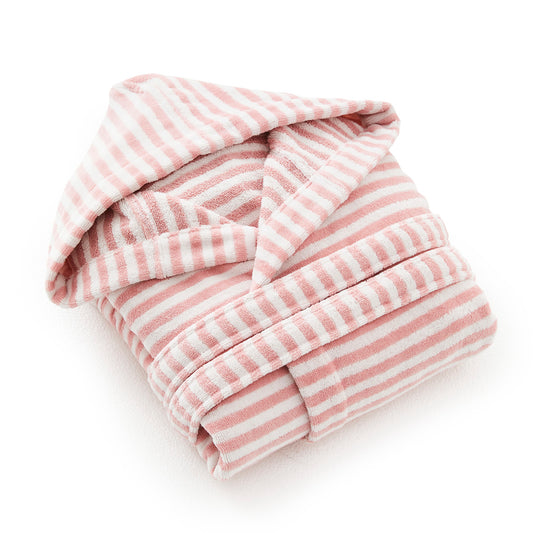 Hooded bathrobe - Baléares Pink
