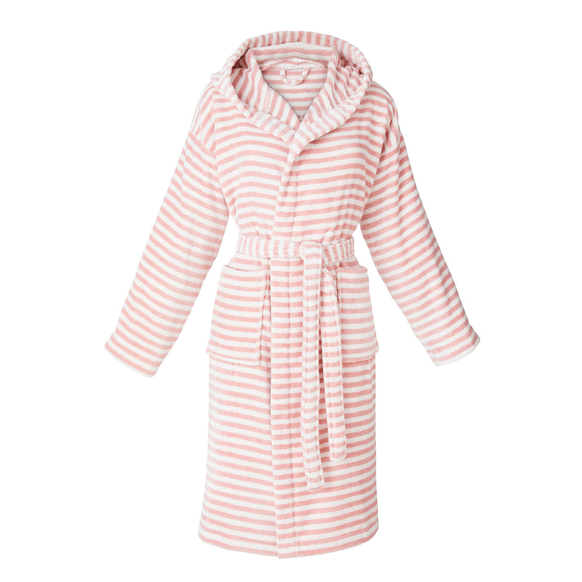 Hooded bathrobe - Baléares Pink