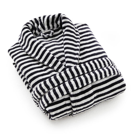 Bathrobe with shawl collar - Baléares Dark blue