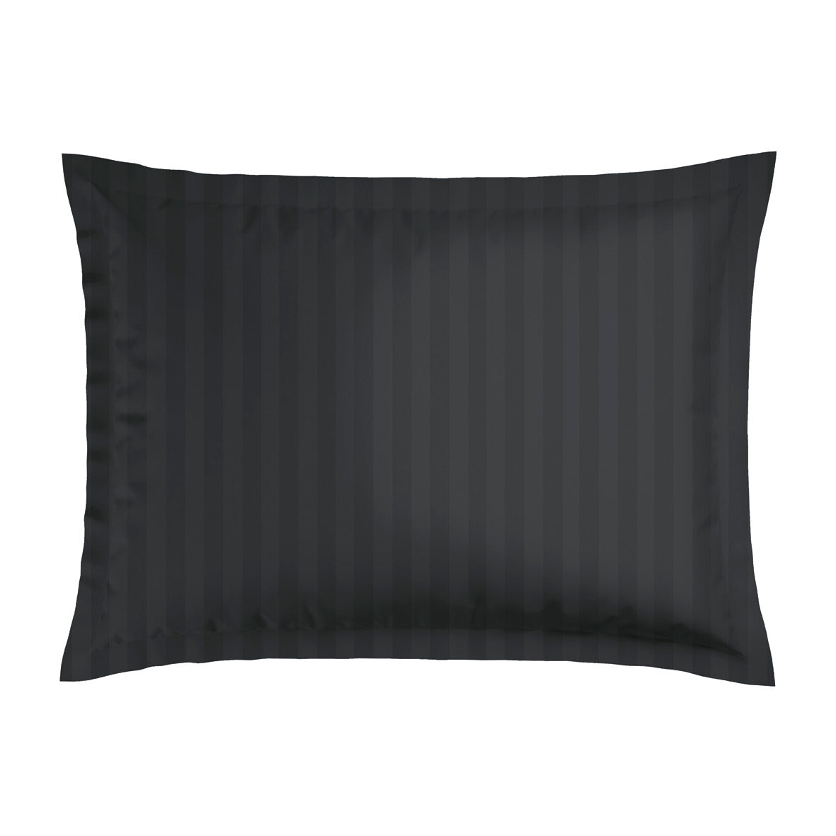Jacquard woven cotton satin pillowcase(s) - Black 2 x (50 x 70 cm)