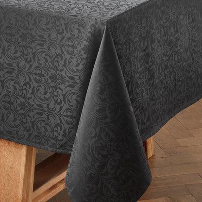 Tablecloth Jacquard woven - Baroque Dark grey