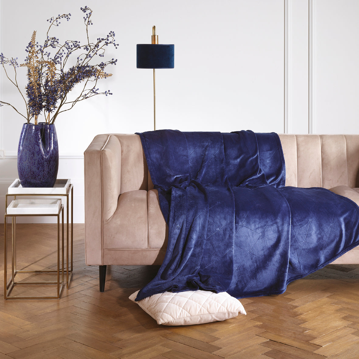 Maxi plaid Diamond Dark blue - 180 x 220 cm