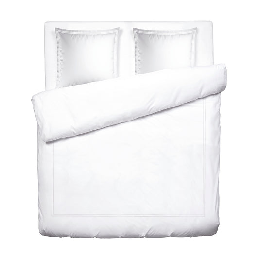 Duvet cover + pillowcase(s) cotton satin - Paris White