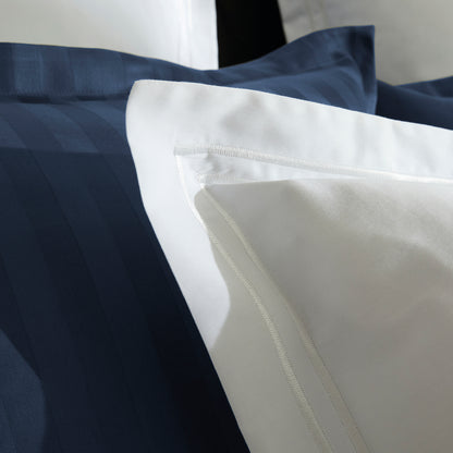 Duvet cover + pillowcase(s) cotton satin - Paris White