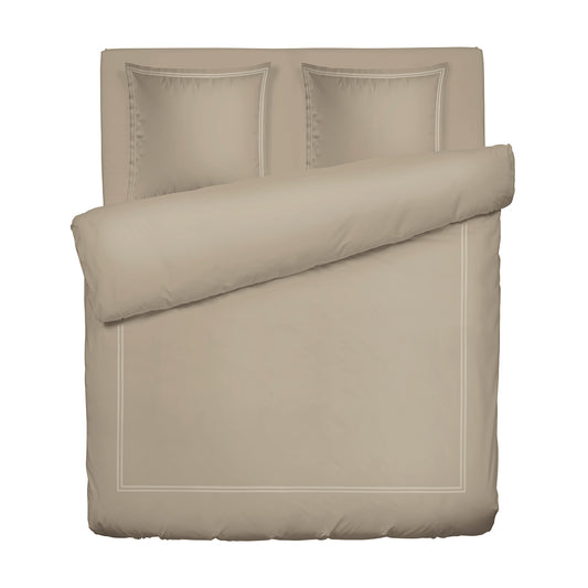 Duvet cover + pillowcase(s) cotton satin - Paris Taupe