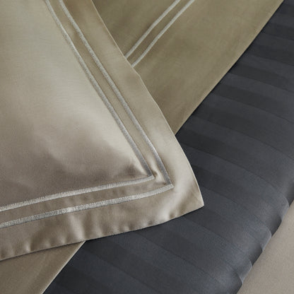 Duvet cover + pillowcase(s) cotton satin - Paris Taupe