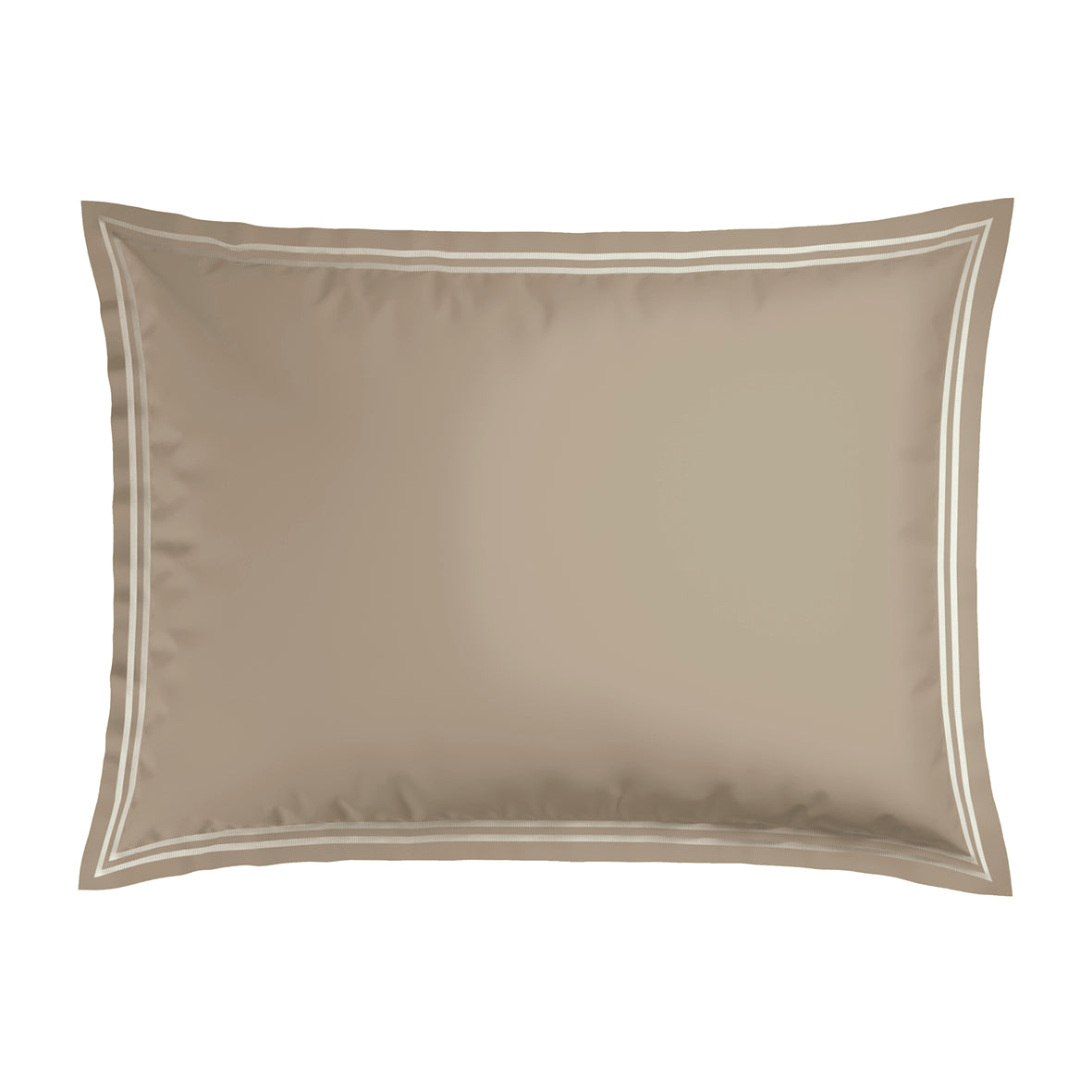 Pillowcase(s) cotton satin - Paris Taupe / White