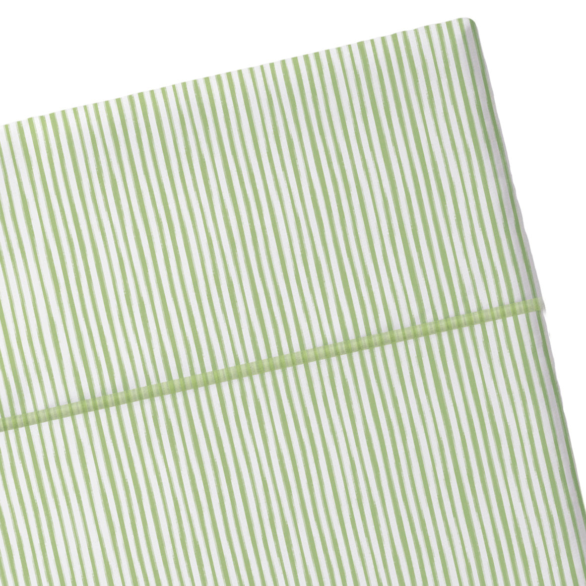 Flat sheet cotton satin - Traits peints Green