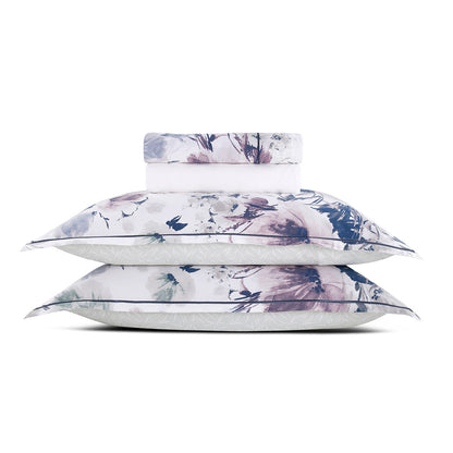 Ensemble de draps satin de coton - Erodium Blanc