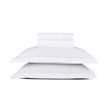Ensemble de draps satin de coton - Paris Blanc / Blanc