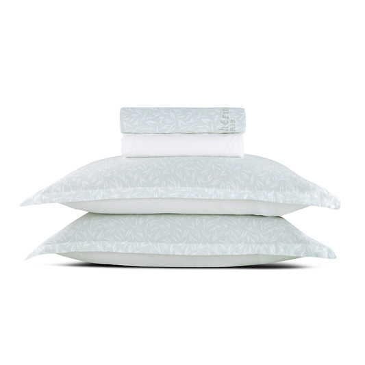 Ensemble de draps satin de coton - Olea europaea Vert