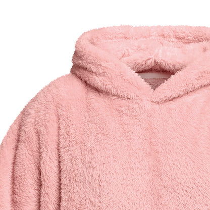 Hoodie blanket fleece - Light pink