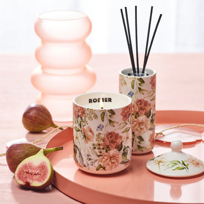 Fragrance sticks in porcelain holder Dutch flowers White - Fig - 100 ml
